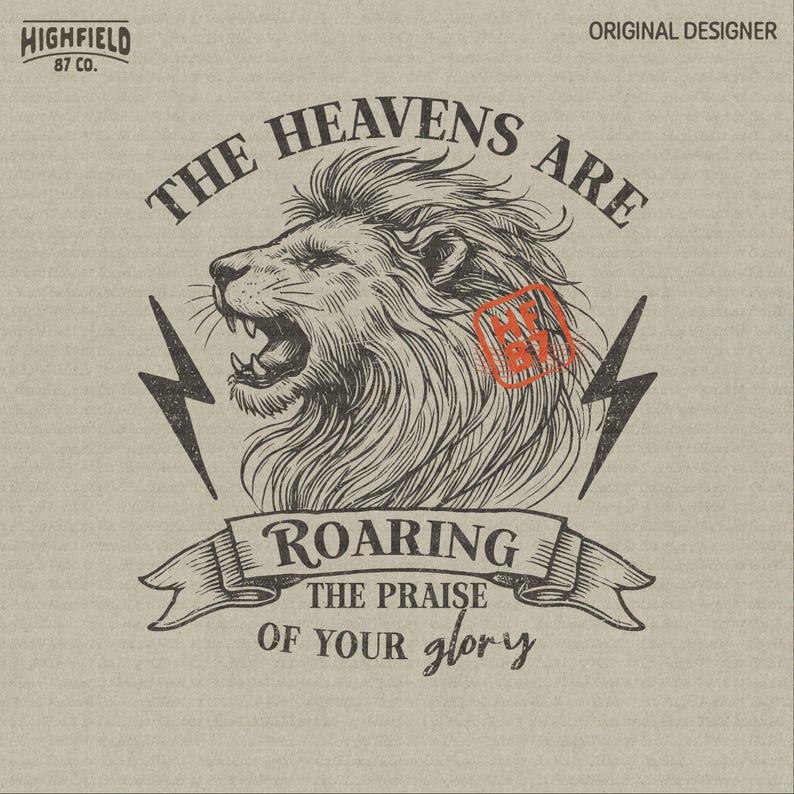 Roaring Lion Bible Verse PNG, Christian Shirt Design (Digital Download) image 1