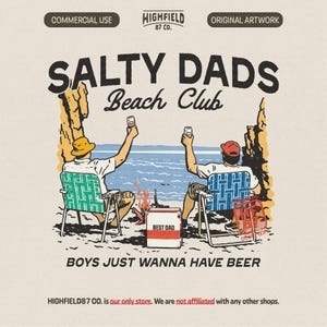 Salty Dads Beach Club PNG, Funny Beer Dad Shirt Design, Summer Father’s Day Digital Download for Dad Friends