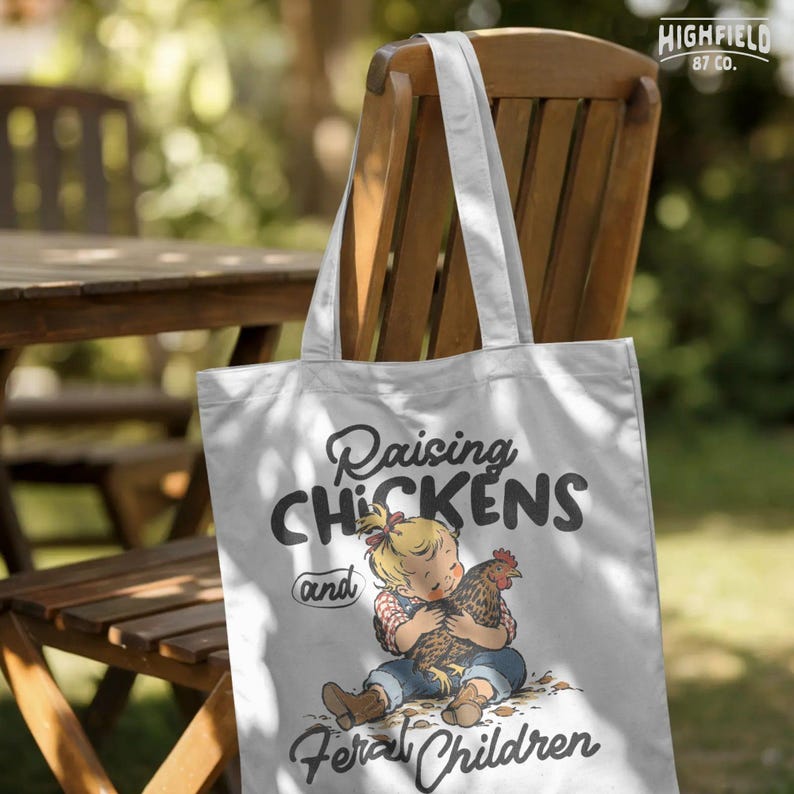 Digital download PNG featuring Raising Chickens artwork for funny chicken mom shirts, farm kids designs, and country life apparel.
