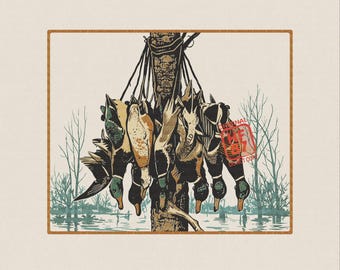 Duck Hunting PNG : Mallard Game Strap Waterfowl Hunter Design, Hunting Season Shirt Graphic Digital Download
