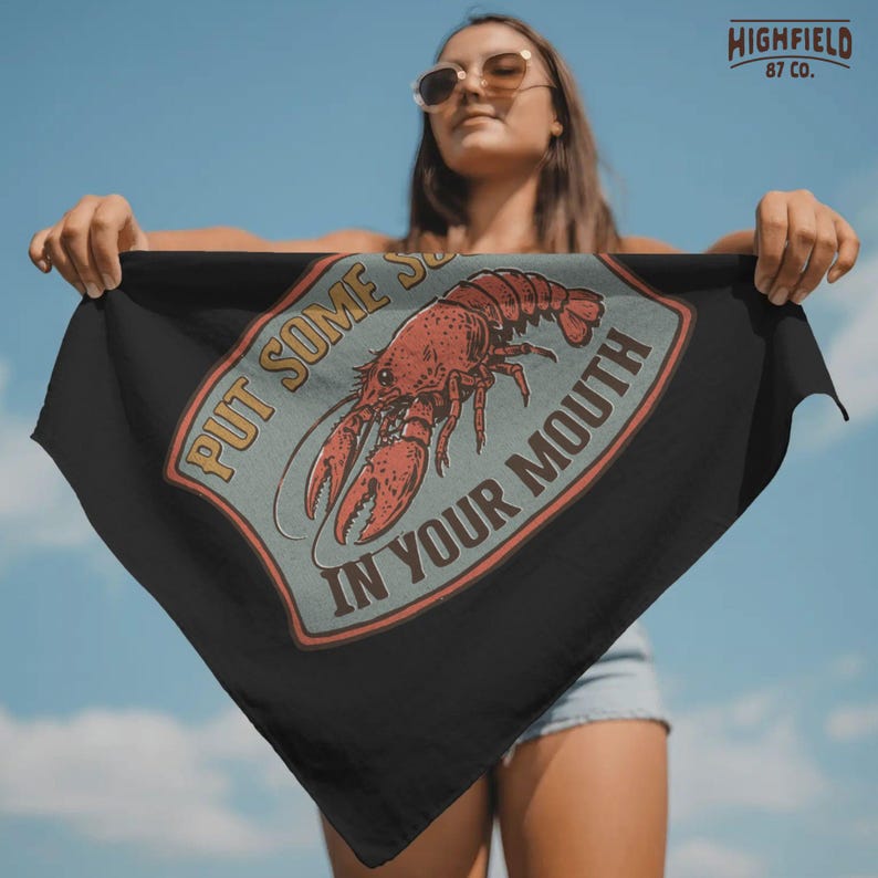 crawfish shirt graphic with matching chest logo and large back print, Cajun PNG file