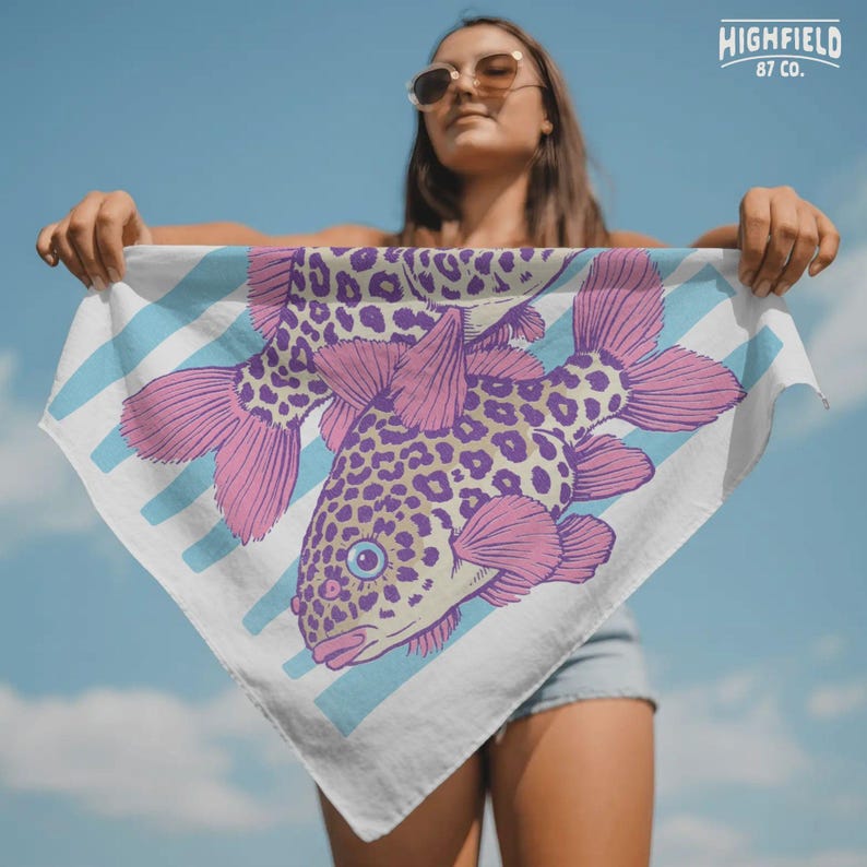 colorful fish png aesthetic pink purple fish illustration for boutique tshirt design