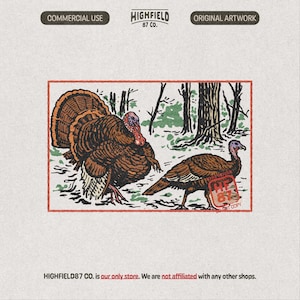Wild Turkey PNG, Turkey Pair Hunting Shirt Design, Spring Gobbler Season Wildlife Digital Download File for Turkey Hunters