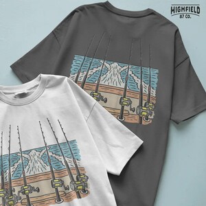Offshore fishing PNG digital download with sportfishing boat rods and ocean water scene