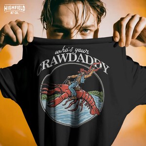 crawfish boil themed design with humorous crawdaddy phrase for louisiana gift ideas