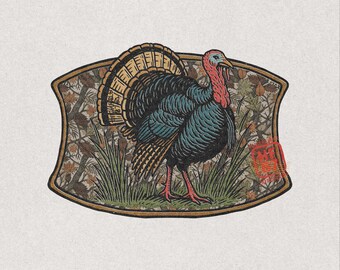 Turkey Hunting PNG, Wild Turkey Fall Camo Shirt Design, Thanksgiving Hunter Digital Download for Outdoorsmen Gift