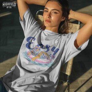 tiger float png funny summer animal relaxing in water with sunglasses tshirt design sublimation file