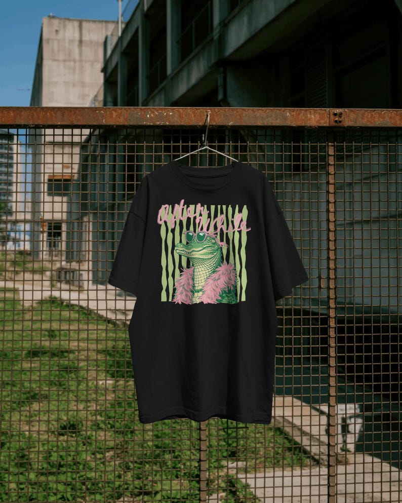 after while crocodile png cute stylish gator with sunglasses and pink boa summer graphic for shirt printing