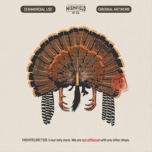 Turkey Hunting PNG: Wild Turkey Fan Tail Graphic, Gobbler Hunting Shirt Design Digital Download