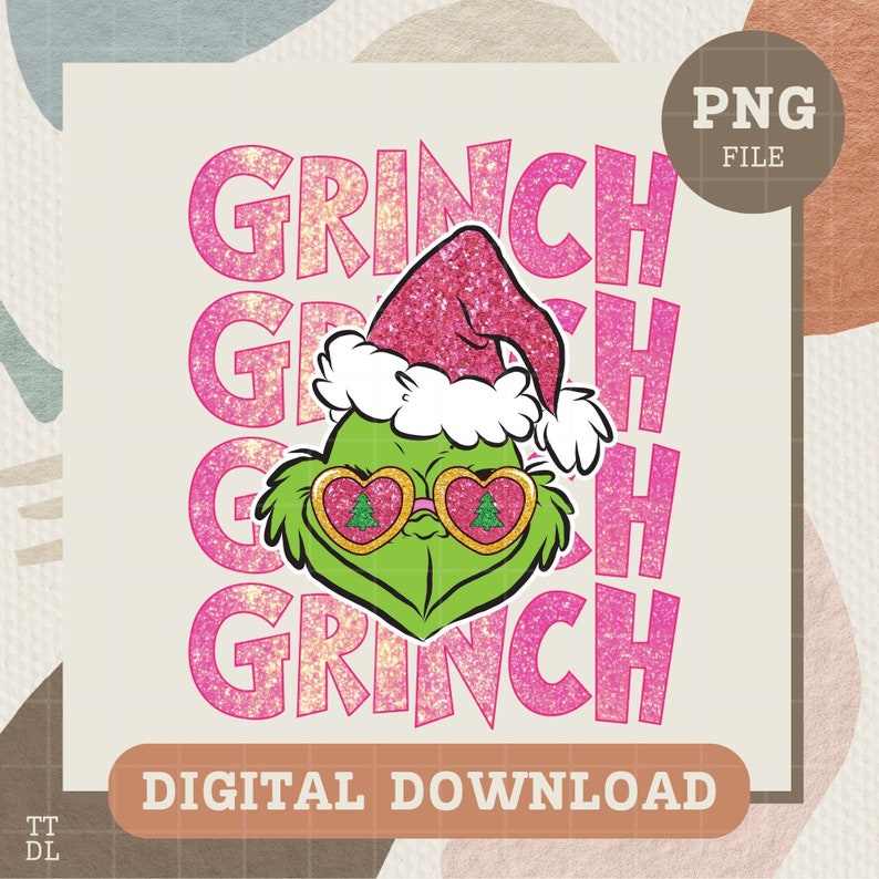 Sparkling Glitter Pink Grinch Delight PNG Grinch Pink Preppy Etsy Il 794xN.5541472239 Aeif