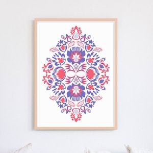 Polish Folk Art Print, Slavic Art, Printable Wall Art