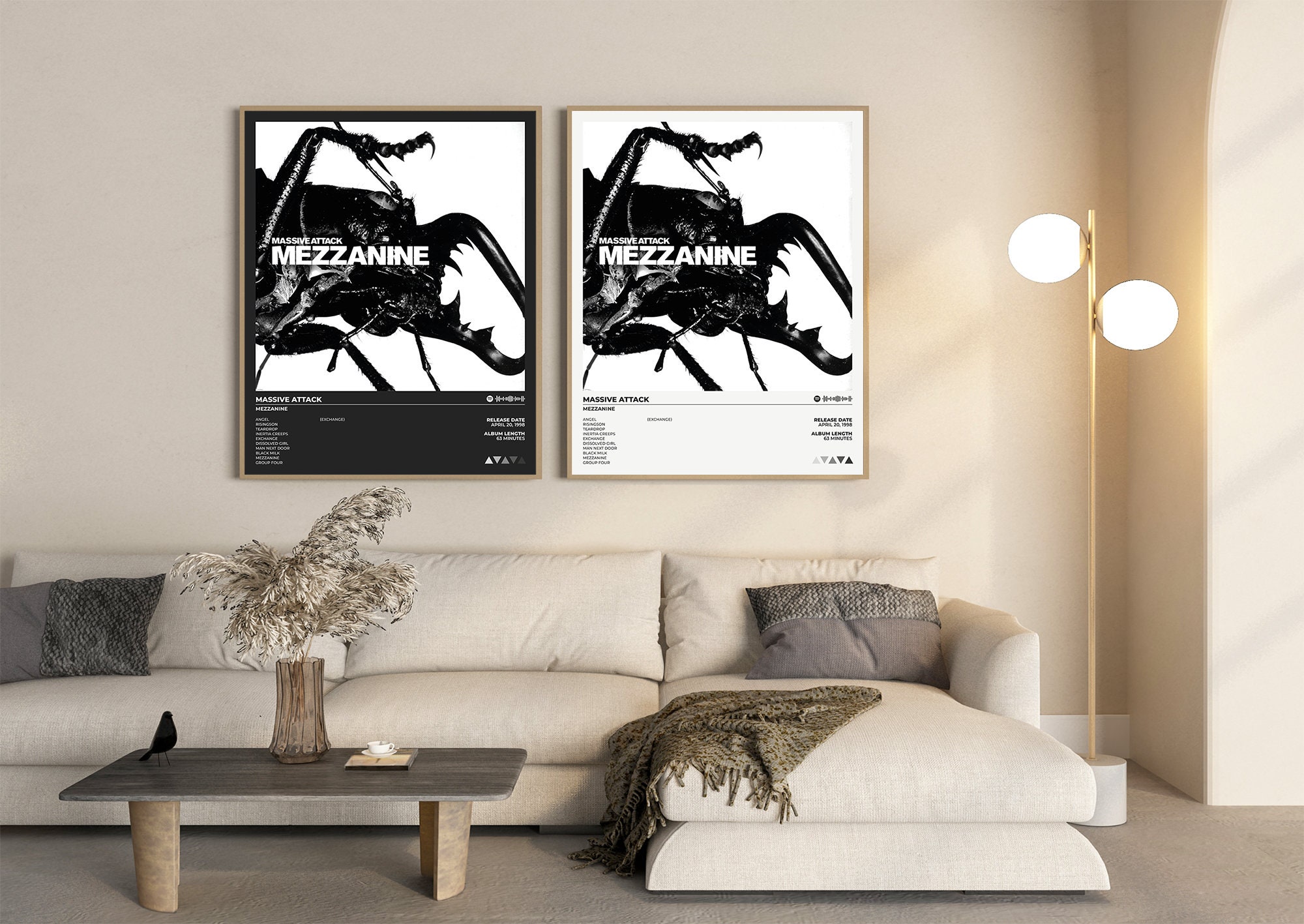 Massive Attack Poster Mezzanine Album Mezzanine Tracklist Etsy