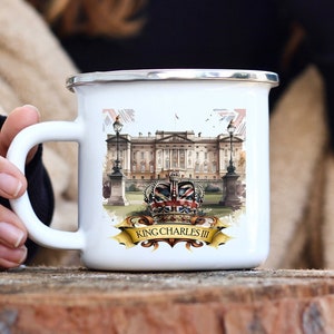 King Charles III Coronation Camping Mug, Buckingham Palace Coronation Keepsake, Coronation Souvenirs, Royal Memorabilia, Coronation Gifts
