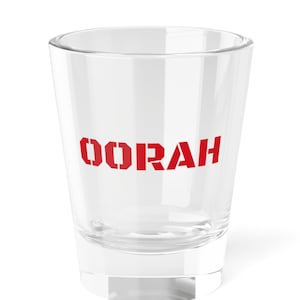 Verre à liqueur Oorah, cri de guerre du corps des marines, cadeaux pour le fils du corps des marines, verre du corps des marines, fête des pères de papa marin, vétéran de la marine, marié