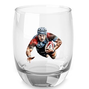Rugby, Rugby Whiskey Glass, Rugby Mom, Rugby Art, Mens Rugby, Rugby Coach Gift, Rugby Dad Anniversary, Rugby Keepsake, Commemorative Rugby