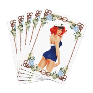 Pin Up Girl Playing Cards, Pin Up Playing Cards Deck, Hello Sailor Playing Cards, Vintage Cards, Cool Playing Cards, Custom Playing Cards