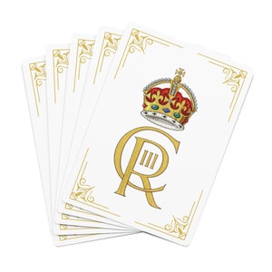 King Charles III Official Cypher Playing Cards, King Charles Poker Cards, King Charles Coronation Gifts, Royal Souvenir, Coronation Keepsake