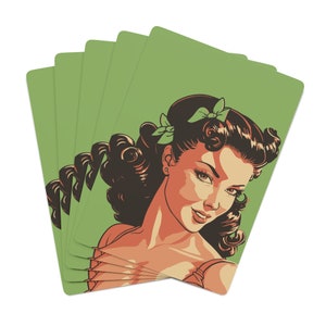 Pin Up Girl Playing Cards, Pin Up Playing Cards Deck, Retro Playing Cards, Vintage Poker Cards, Cool Playing Cards, Custom Playing Cards