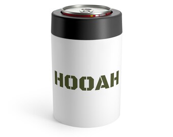 Hooah Army Can Holder, Army Battle Cry, Army Medic Gift, Army Graduation, Army Dad Father's Day, Army Veteran Birthday, Army Groom, Army Son