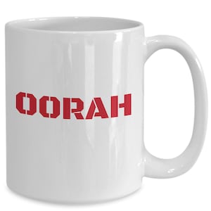 Mug Oorah, cri de guerre du Corps des Marines, cadeaux du Corps des Marines, tasse du Corps des Marines, fête des pères de papa marin, vétéran de la marine, cadeau du marié