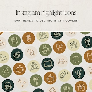 100+ Lifestyle Instagram Highlight Icons - Covers for Instagram Stories - Social Media Icons, Instagram Icons