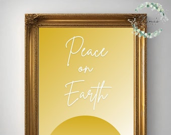 Peace on Earth | Printable Wall Art | Christmas Decor | Instant Download