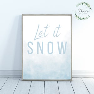 Let It Snow | Printable Wall Art | Christmas Decor | Winter | Instant Download
