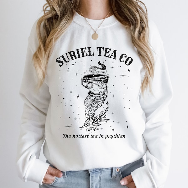 Suriel Tee und Co Shirt, ACOTAR Sweatshirt, Buch-Liebhaber-Geschenk, Suriel Tee Shirt, verschütten den Tee, Hoodie für Leser, Geschenk für ihn / sie