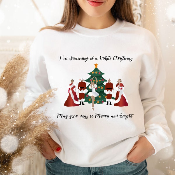 Christmas Movie Sweatshirt, Christmas White Movie Hoodie, Christmas Song Shirt, Christmas Sweatshirt, Christmas Sweater Christmas Tree Shirt