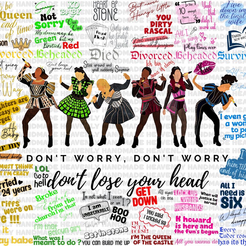 Six the Musical Stickers - Etsy