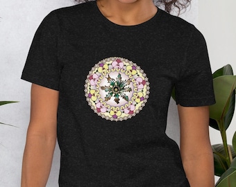 Eguzkilore Dark Kawaii T-shirt | Kidcore Flower of Sun Shirt | Girlfriend Gift Dark Decora Kei Flower