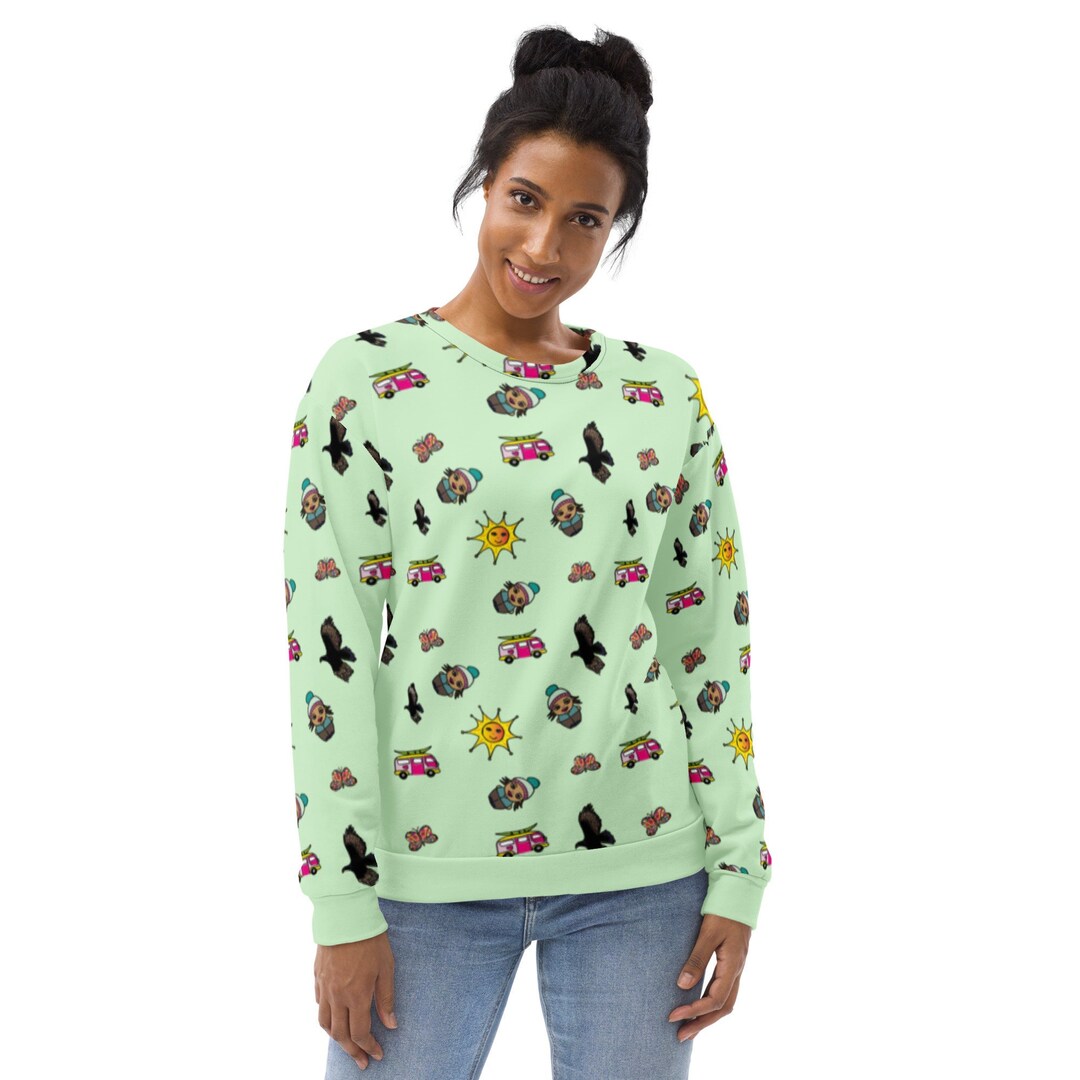 Meugler - Kawaii Sweatshirt Grey Speckled Asymmetric Sweatshirt