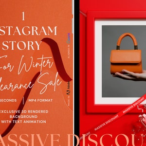 Instagram Story Template, Instagram Template, Instagram Story Template for Clearance Sale Animated, MP4 Format Instagram Story Template