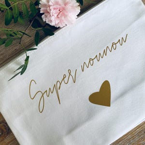 Trousse personnalisable, cadeau Maîtresse,cadeau Nounou, cadeau ATSEM, carte Merci,