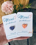 Thank you heart pin, glitter resin, teacher gift, ATSEM, nanny, thank you card, end of year gift, product logo