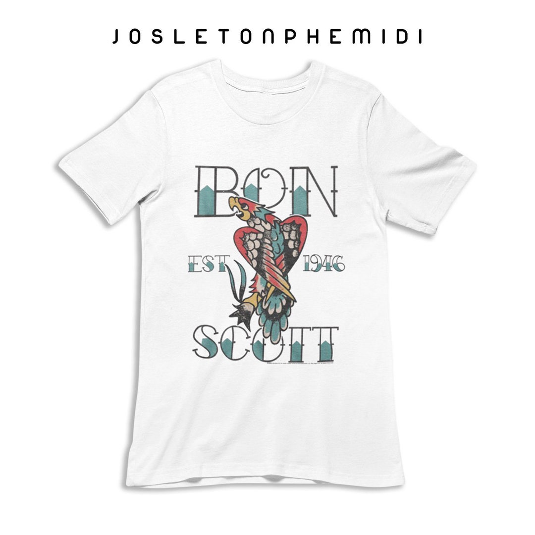 Vintage Bon Scott AC-DC Tattoo EST 1946 Shirt - Etsy