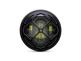 Copertura Griglia Faro Moto 7 Pollici: Universale In Nero Per Cafe Racer E Chopper, Protezione Antiurto