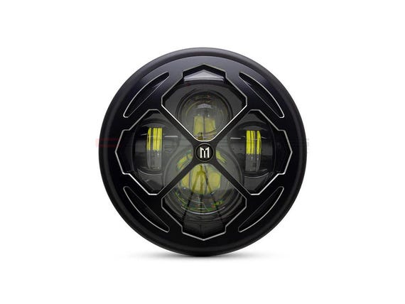 Copertura Griglia Faro Moto 7 Pollici: Universale In Nero Per Cafe Racer E Chopper, Protezione Antiurto