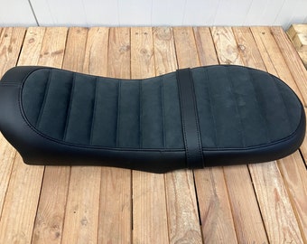 BMW K models double seat K75 K100 K1100 Brushed BLACK LINE Black double  topstich cafe racer scrambler