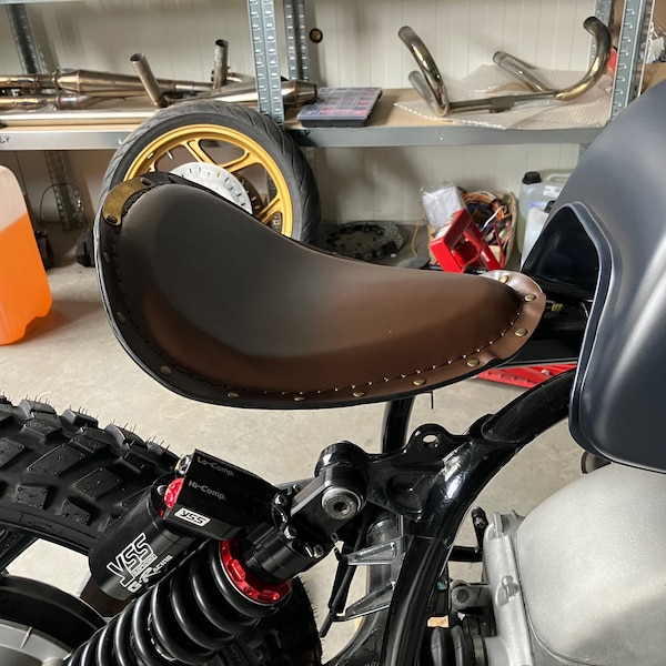 Selle Bobber BMW série R avec renfort MARRON R45 R60 R90 R100