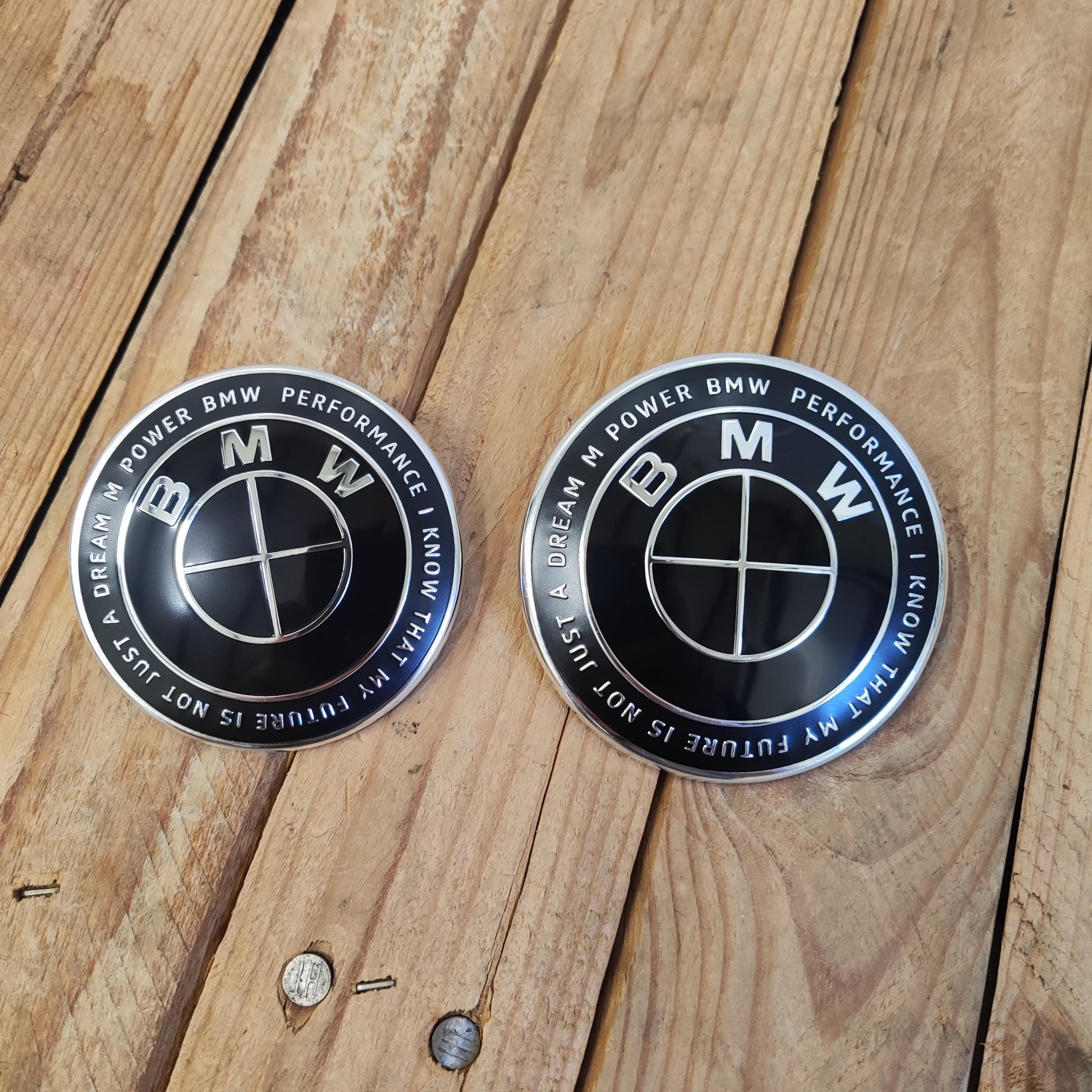 2pcs BMW 82/82mm  hood and trunk badge logo M packet