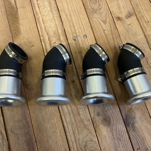 BMW K1 K100-16V K1100 set of 4 Velocity stack with rubber adapters SILVER
