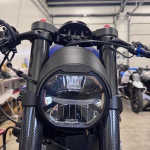 Koso Thunderbolt  Headlight fairing Mask Windshield 3D print ASA  cafe racer scrambler project V1