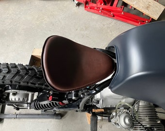 BMW R series Bobber seat with brace BROWN R45 R60 R90 R100 NR2