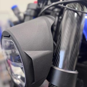 Koso Thunderbolt  Headlight fairing Mask Windshield 3D print NYLON cafe racer scrambler project black V2