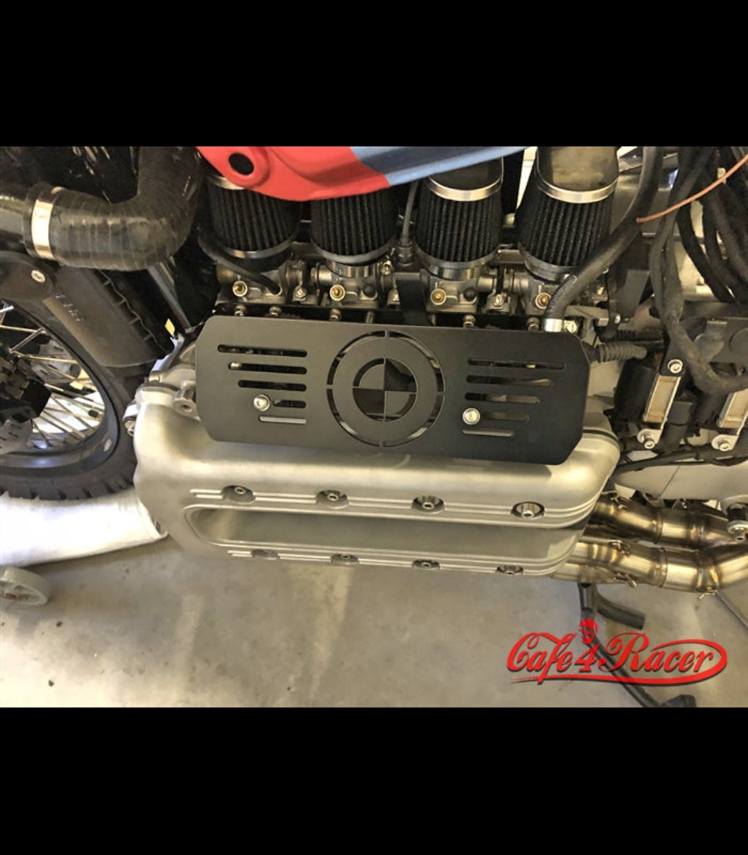 BMW K75 K100 K1100 K1 Injector Rail Cover V1 Black Cafe Racer Scrambler