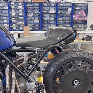 BMW K75 K100 K1100 CARBON solo seat  cafe racer scrambler include 2pcs of console for installation on frame custom parts