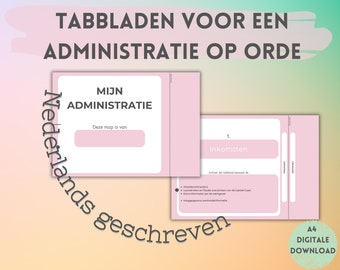 Tabs for keeping your administration and finances in order: create your own folder with all important documents in one place