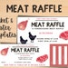 Editable Meat Raffle Fundraiser Flyer - Meat Raffle Ticket and Poster Templates - Editable ...