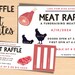 Editable Meat Raffle Fundraiser Flyer - Meat Raffle Ticket and Poster Templates - Editable ...